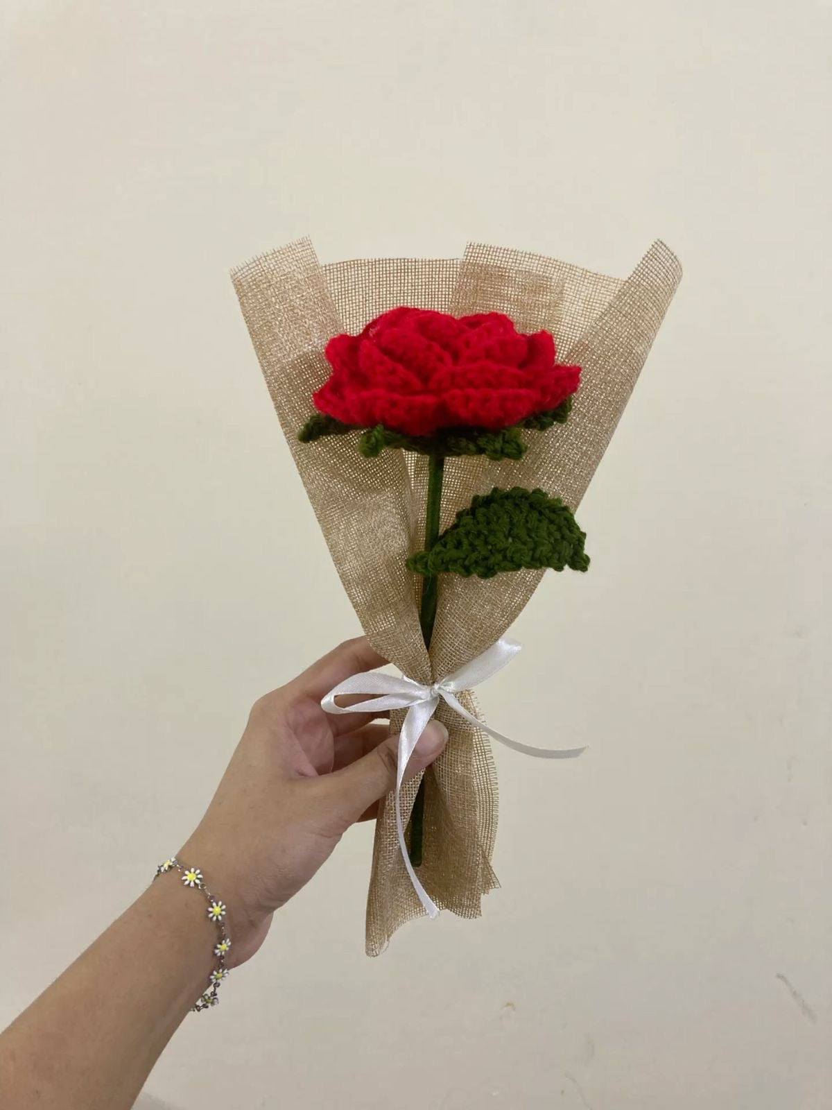 Timeless Handmade Crochet Floral Gift Bouquet –  Rose Flower